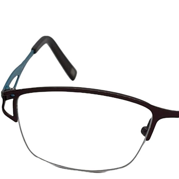 Cafe Lunettes 135 Half-Rim Cafe 3199 Metal Eyeglasses Frame with Cut-Outs - Picture 10 of 16